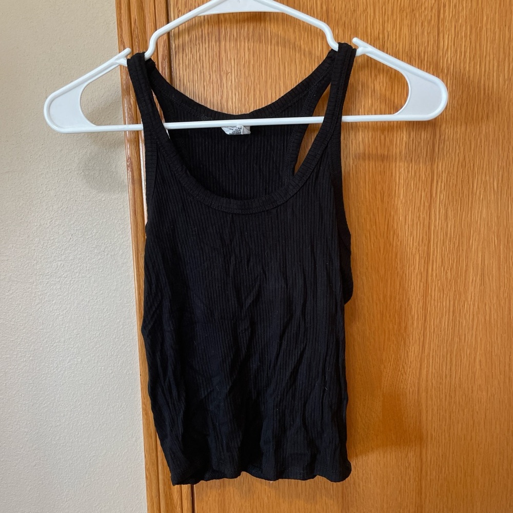 Destined black crop tank